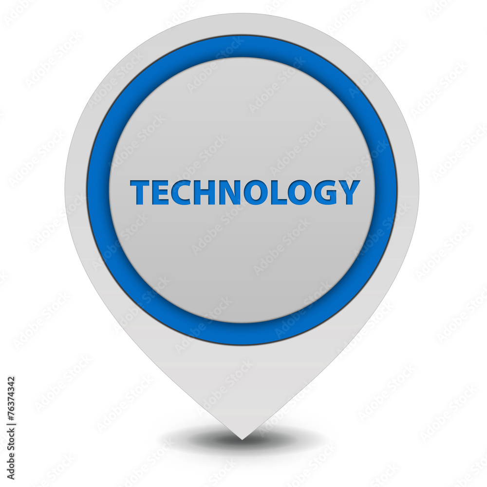 Technology pointer icon on white background