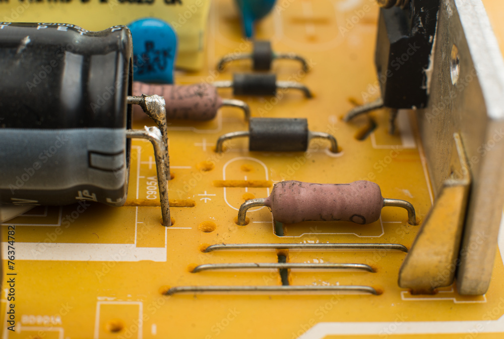 Printed-circuit board- It is photographed by close up Printed-circuit board- It is photographed by close up
