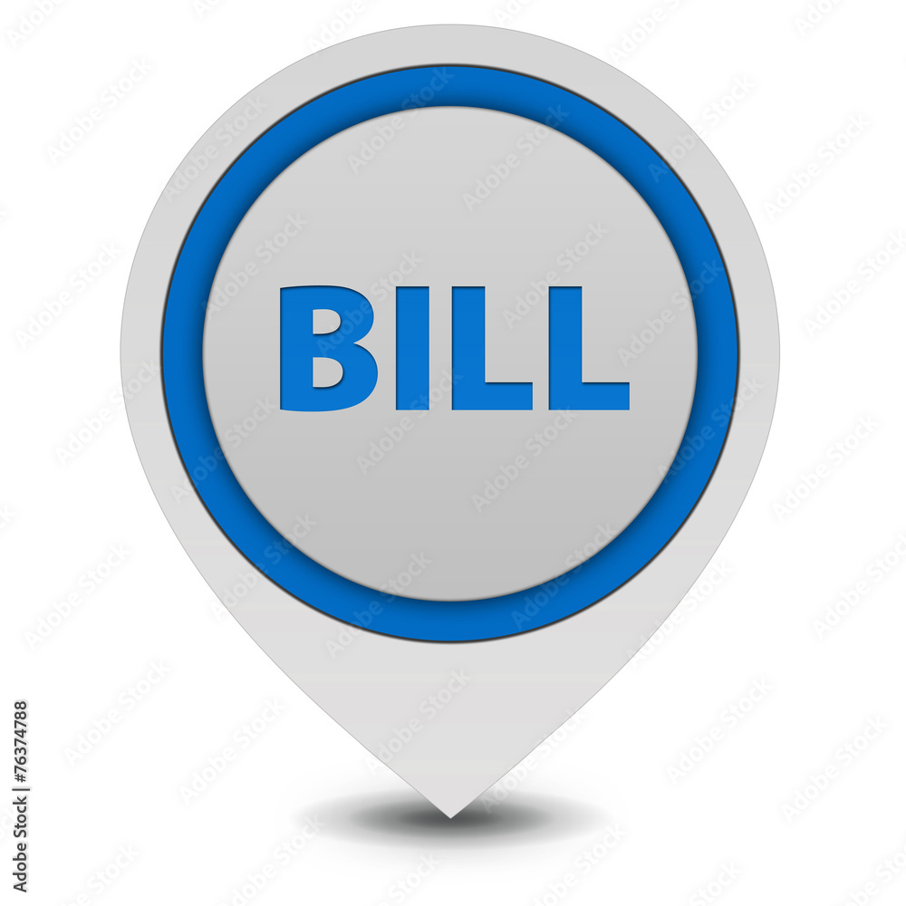 Bill pointer icon on white background Bill pointer icon on white background