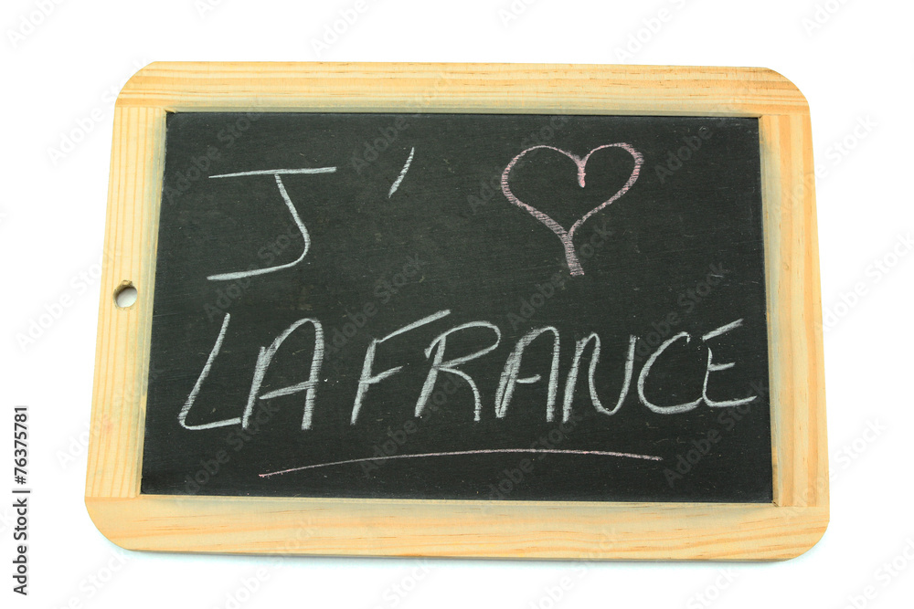 ardoise j'aime la france