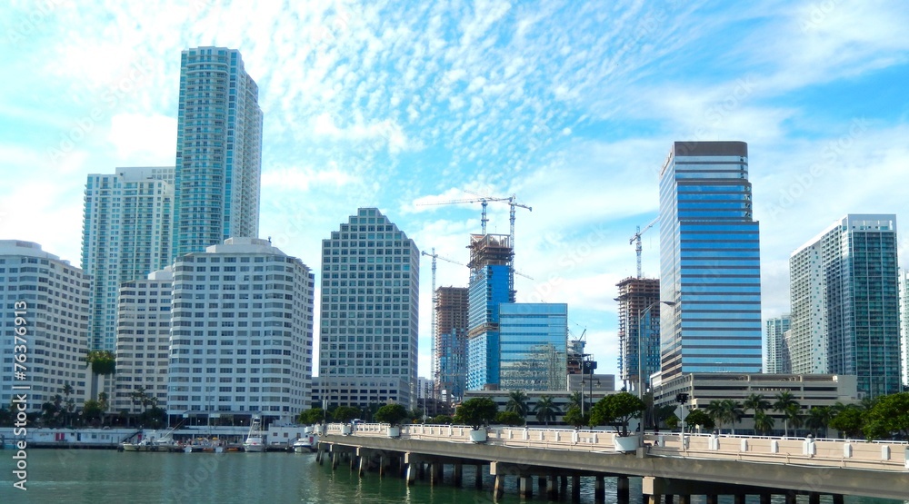 Downtown Miami view along Biscayne Bay
