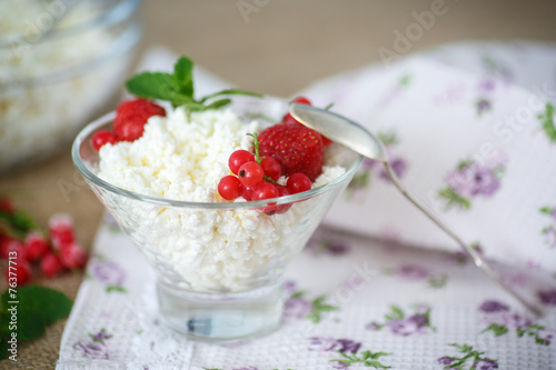 sweet curd with berries