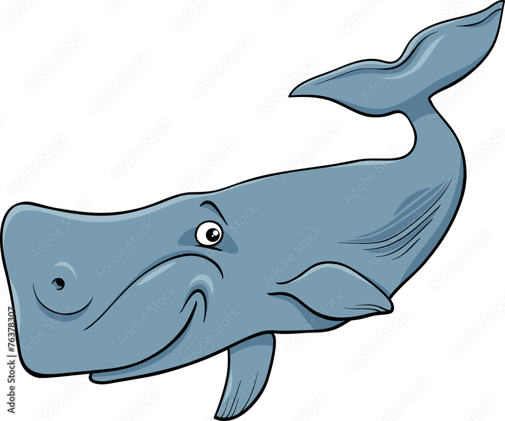 Naklejka premium whale animal cartoon illustartion