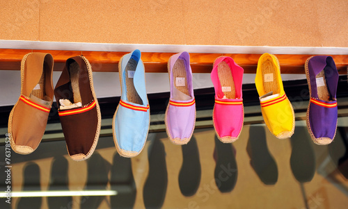 Shoe store, summer sandals, Spain photo