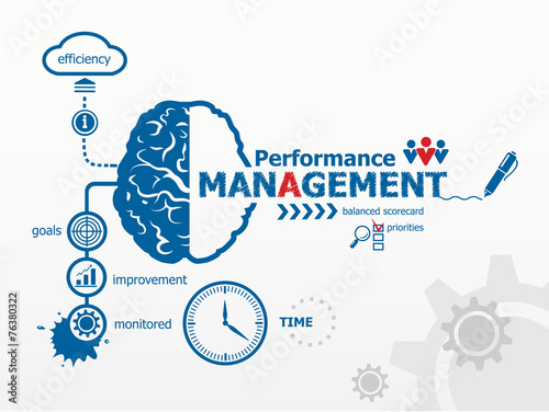Performance management. Business strategy concept