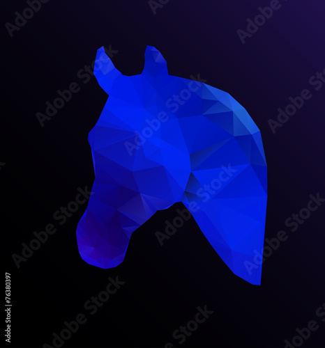 blue abstrac horse