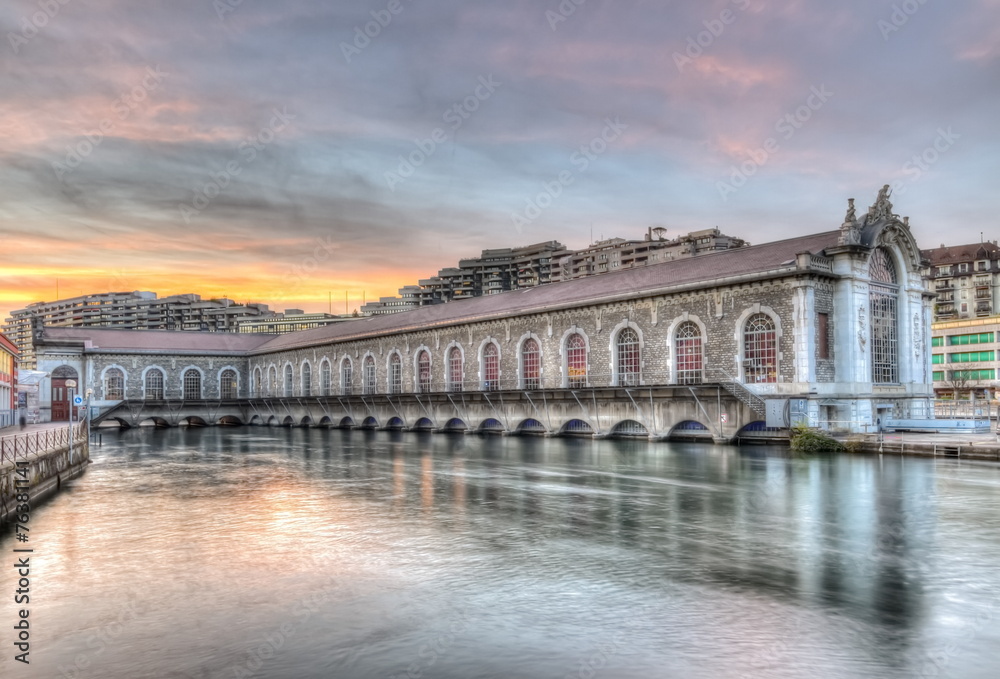 Batiment des Forces-Motrices, Geneva, Switzerland, HDR