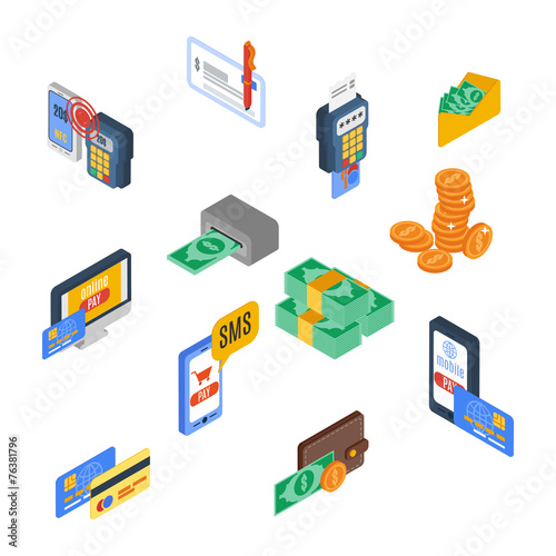 Payment Icons Isometric