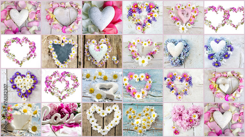 Love, romantic: Hearts from flowers :)