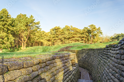 the trenches of the battlefield at Vimy France photo