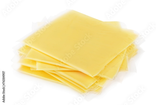Wrapped sliced cheese