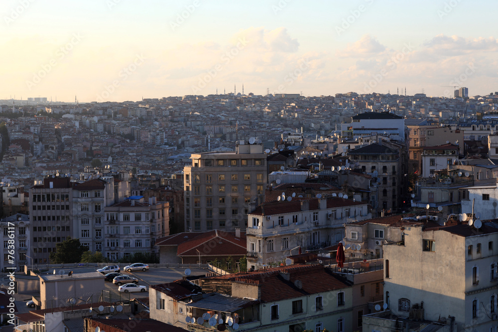 Skyline of Istanbul city