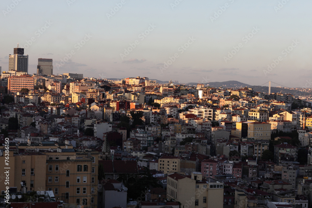 View of Istanbul city from Galata Tower