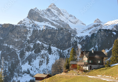 Spring in Braunwald, famous Swiss skiing resort