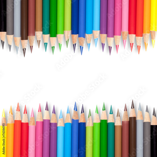 multicolored pencils