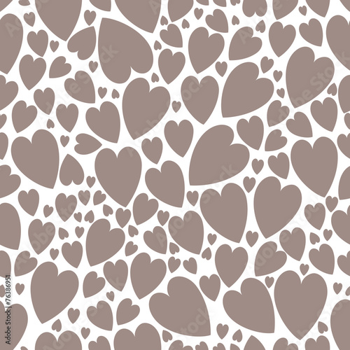 chaotic seamless pattern of hearts
