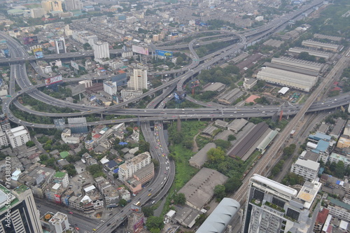 Развязка дорог в городе Бангкок