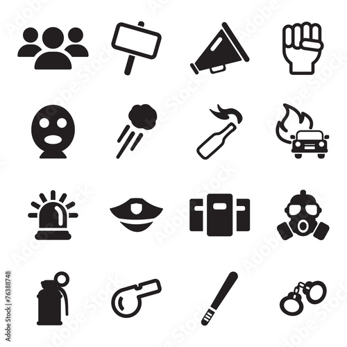 Demonstration Or Protest Icons