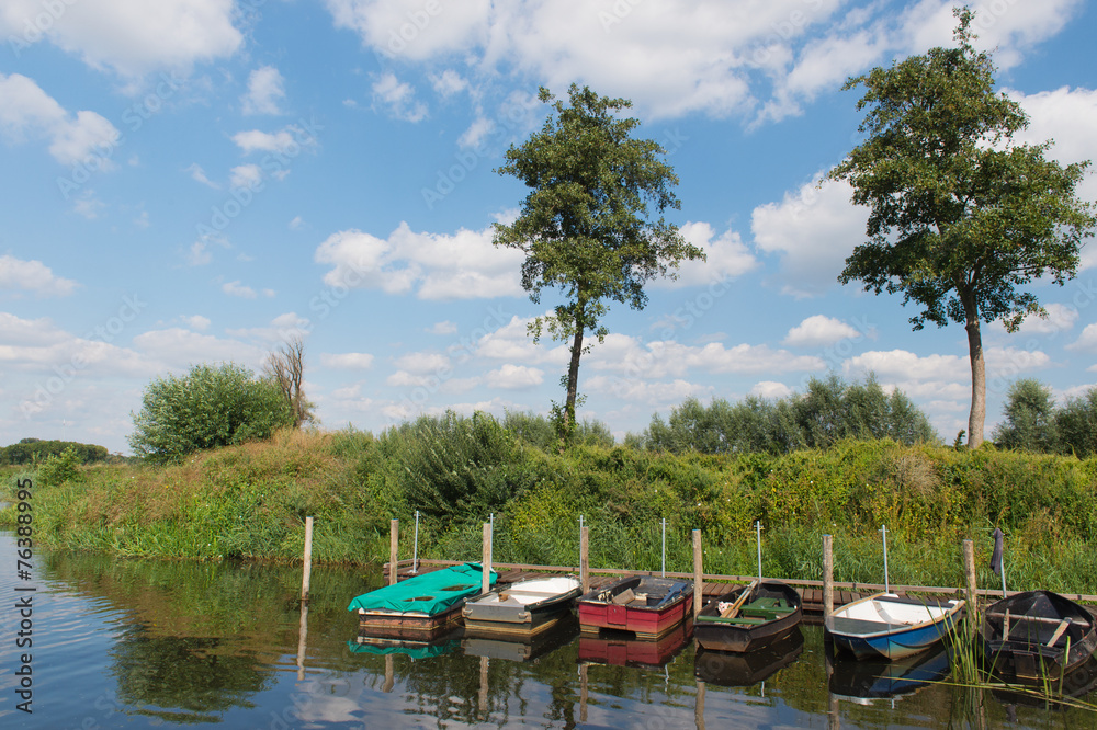 Obraz premium Row boats in river