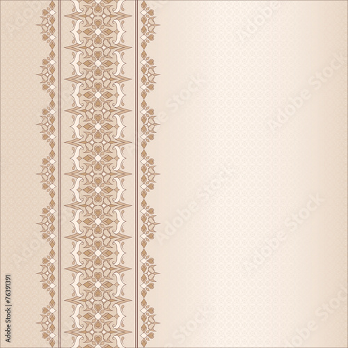 Decorative seamless brown border