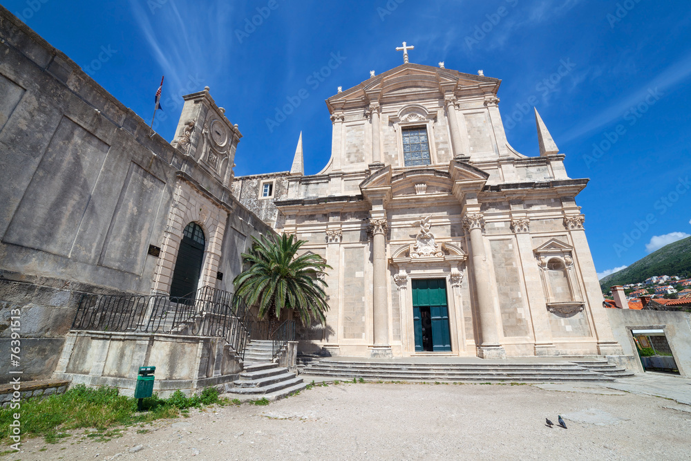 Jesuit Church of St. Ignatius in Dubrovnik, Croatia.