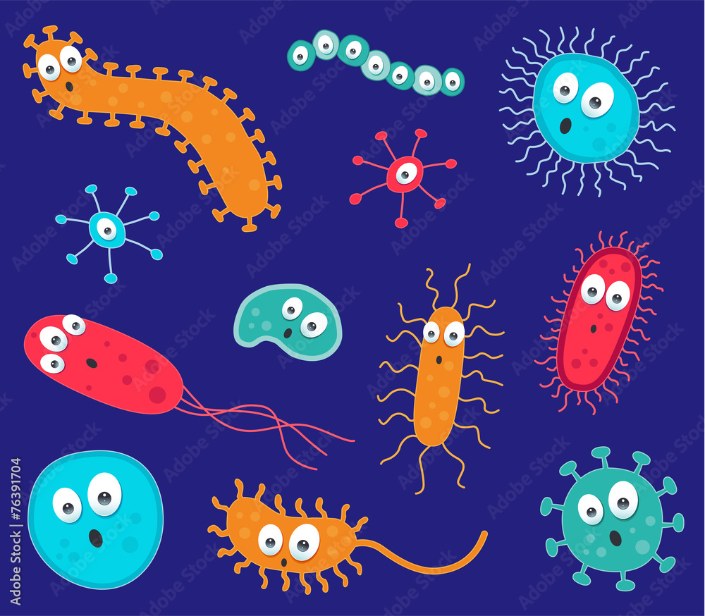 A cute character set of germs A cute character set of germs