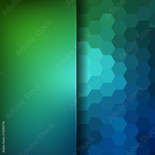 abstract background consisting of hexagons and matt glass