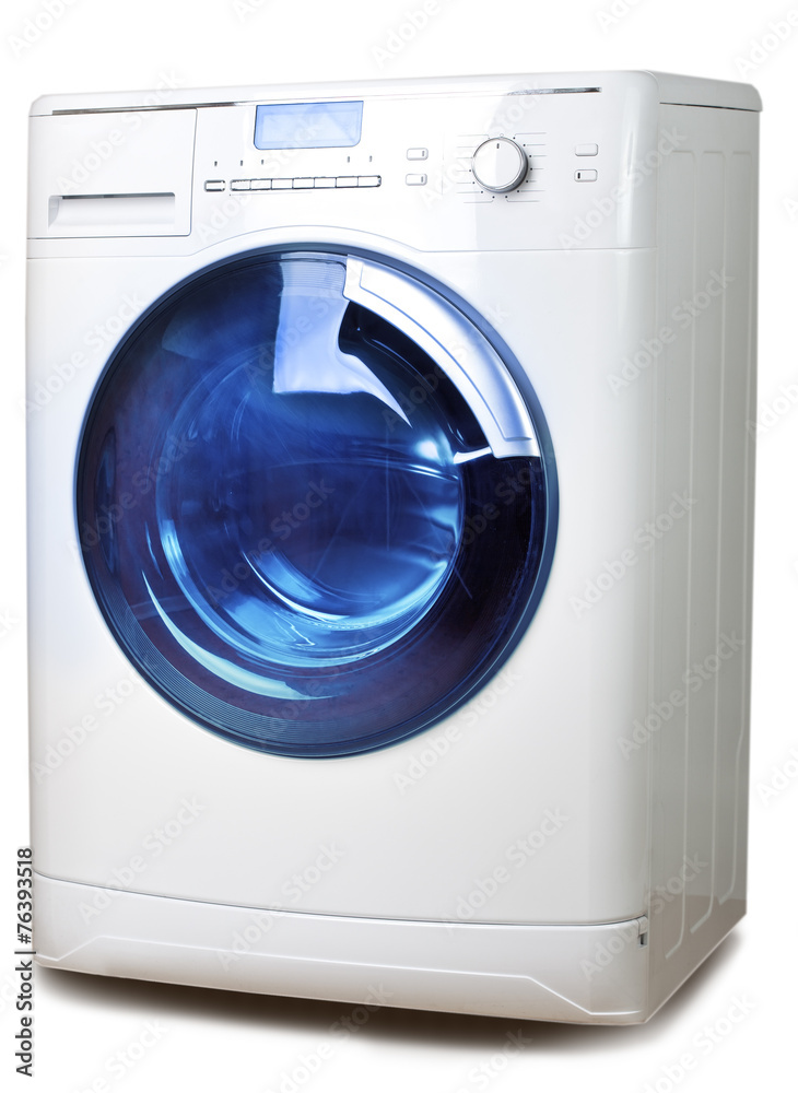 The washing machine on a white background..