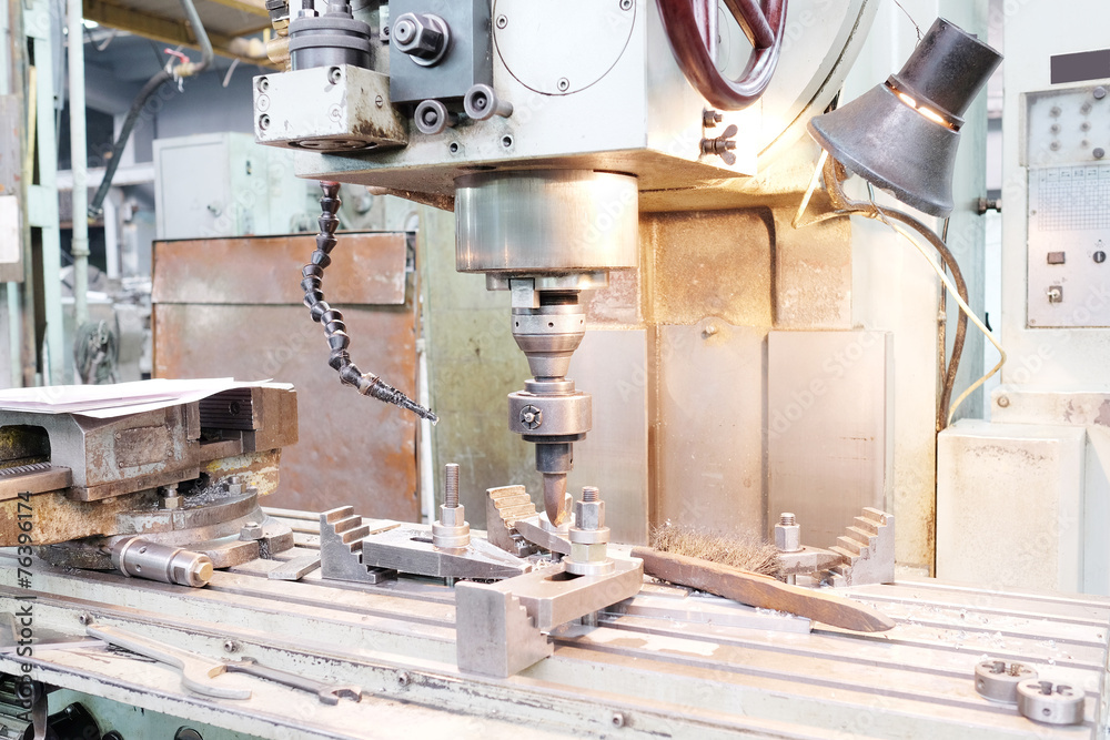image of a drill press