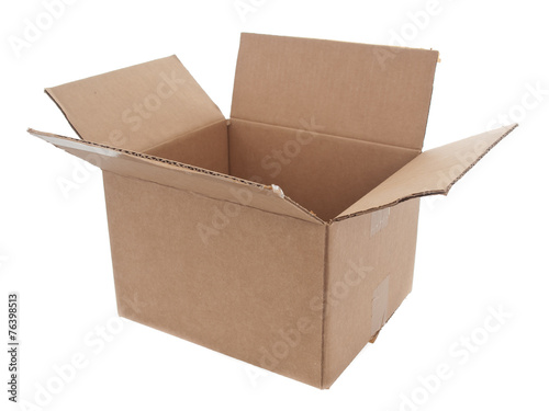 Empty cardboard box open box 3/4 view © ericlefrancais1