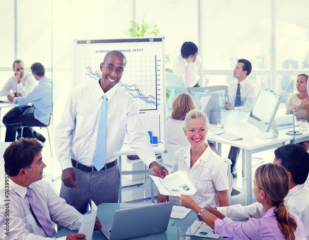 Group of Business People Meeting in the Office Concept Group of Business People Meeting in the Office Concept