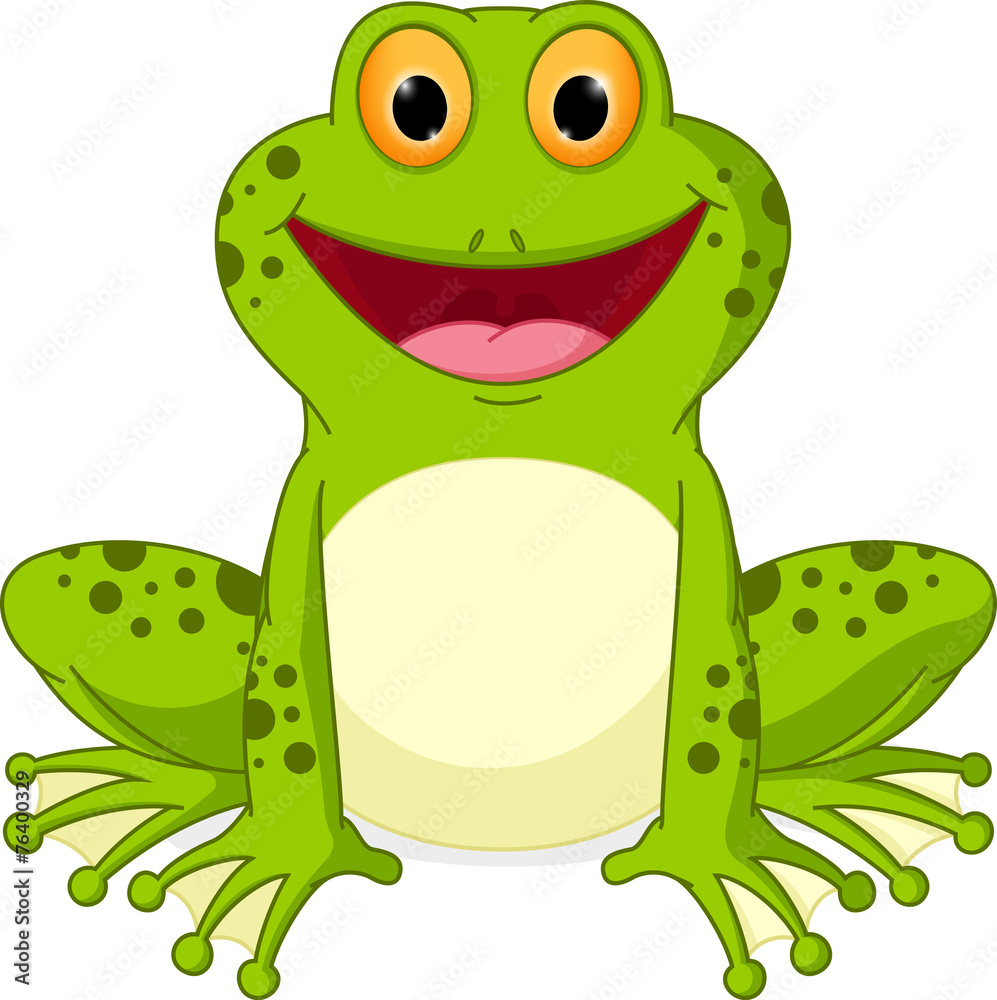 Naklejka premium Happy Frog cartoon