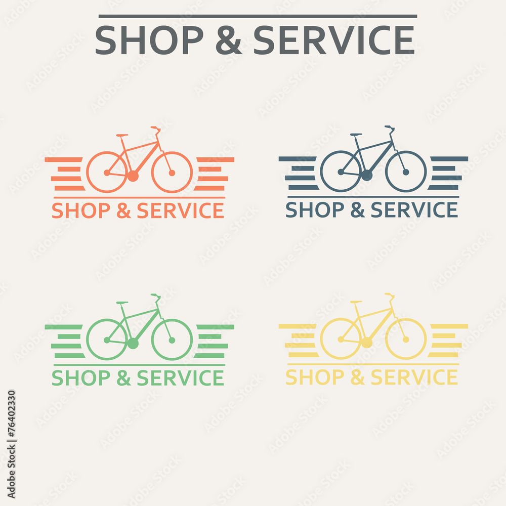 Simple flat vector images bike on the background Simple flat vector images bike on the background