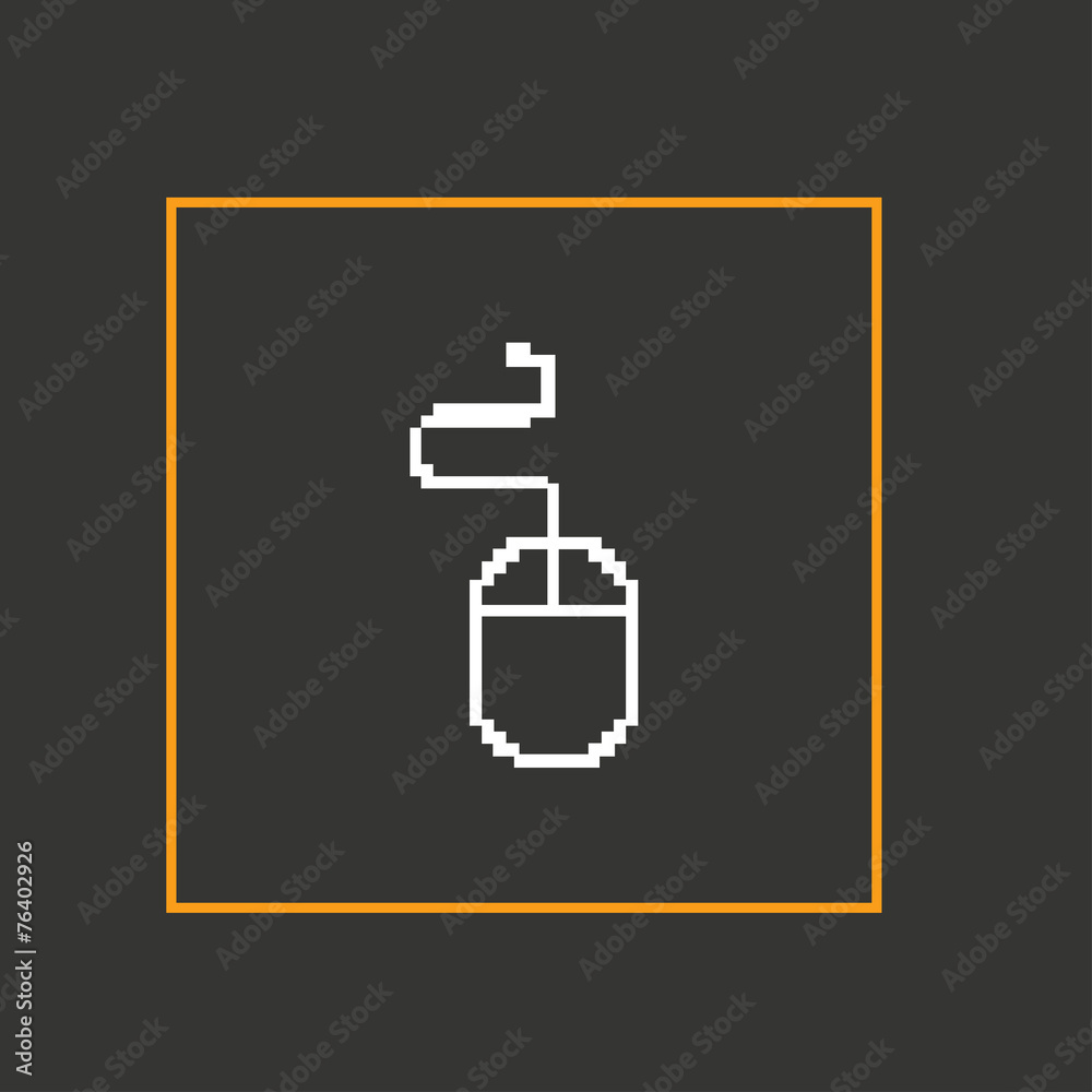 Simple stylish pixel icon mouse. Vector design