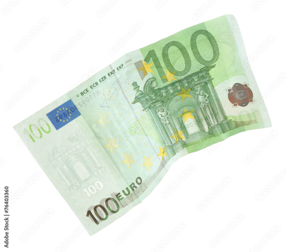 Euro banknote isolated on white Euro banknote isolated on white