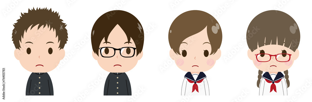 学生 顔 セット 真剣 学生 顔 セット 真剣