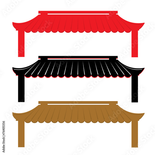 Roof Traditional China Vector