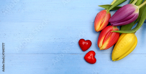 Tulpenstrauss mit Herz