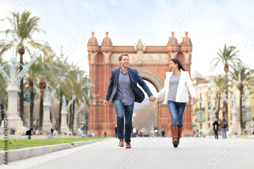 Photography Romantic couple dating having fun in Barcelona