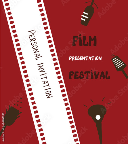 Film festival banner - retro background