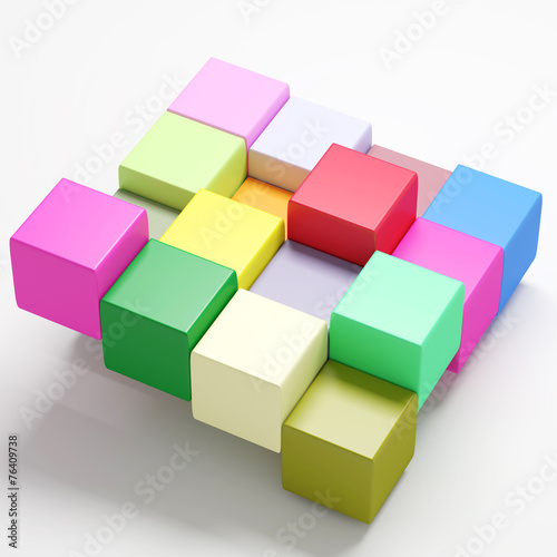 colored cubes