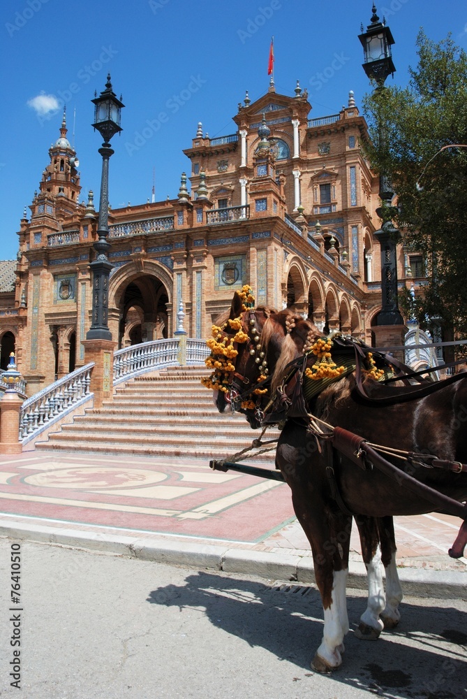 Naklejka premium Plaza de Espana, Seville.