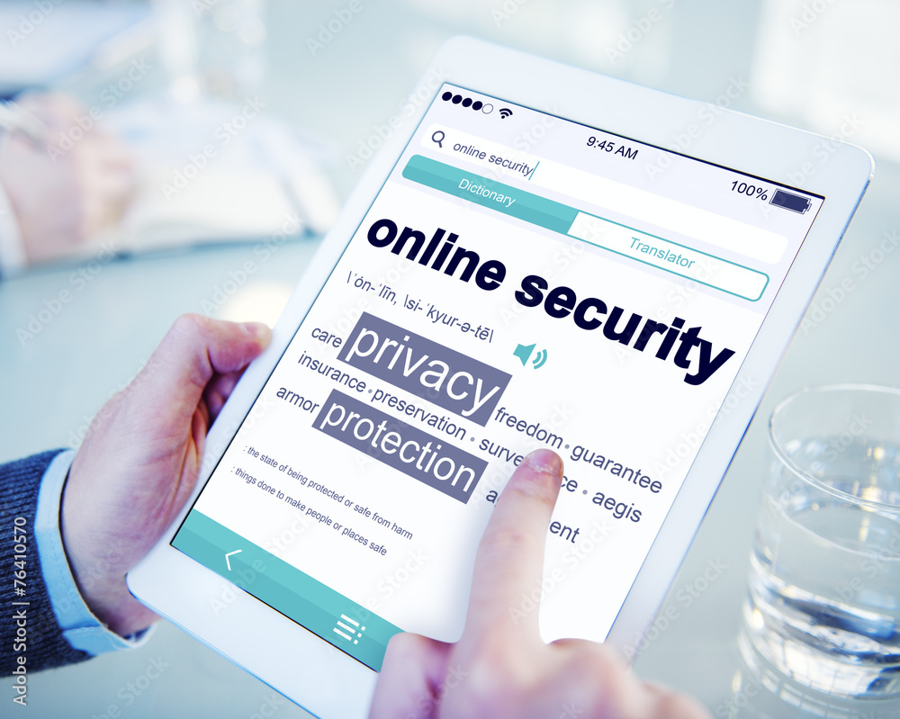 Digital Online Security Protection Searching Concept Digital Online Security Protection Searching Concept