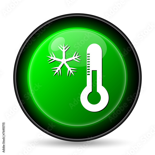 Snowflake with thermometer icon