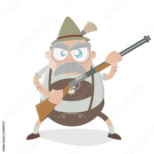 bayer cartoon gewehr aggressiv