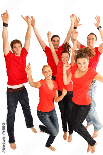Canvastavla motiviertes Team