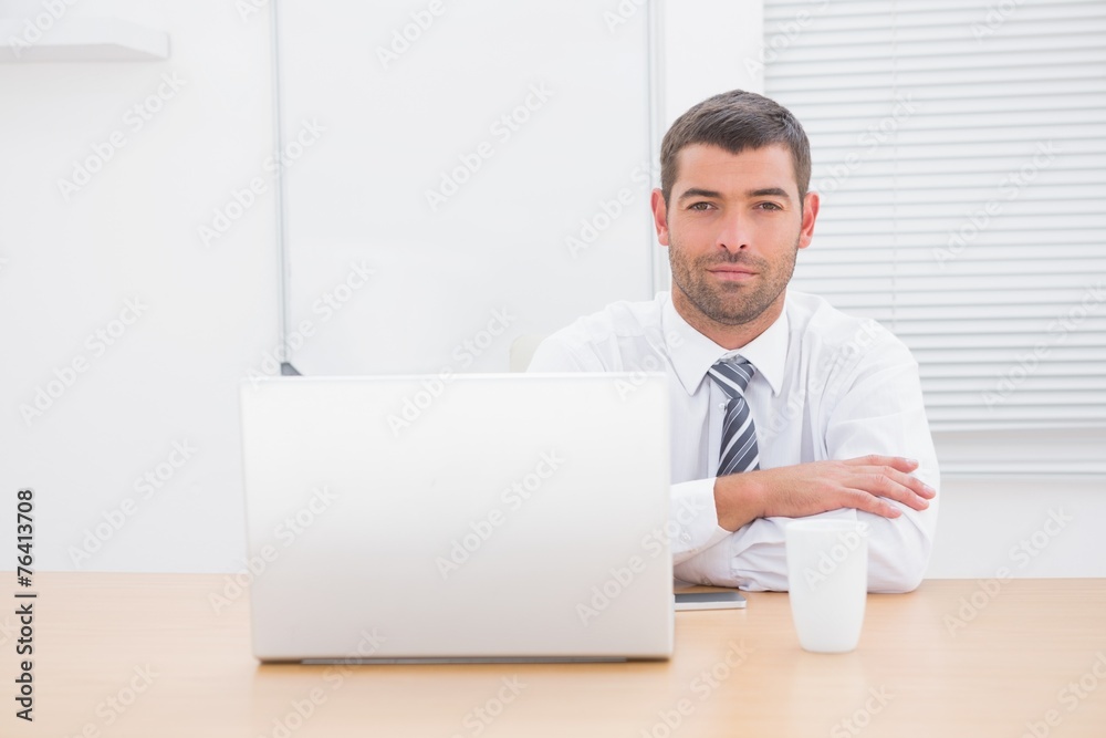 Business man at desk Business man at desk