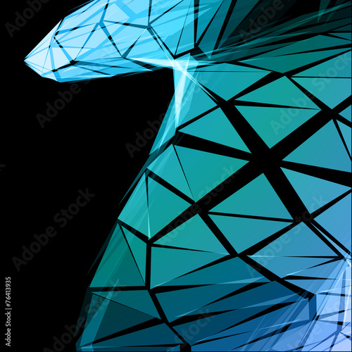 Turquoise Triangular Abstract Vector Background