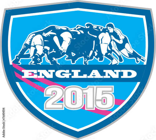 Rugby Scrum England 2015 Shield