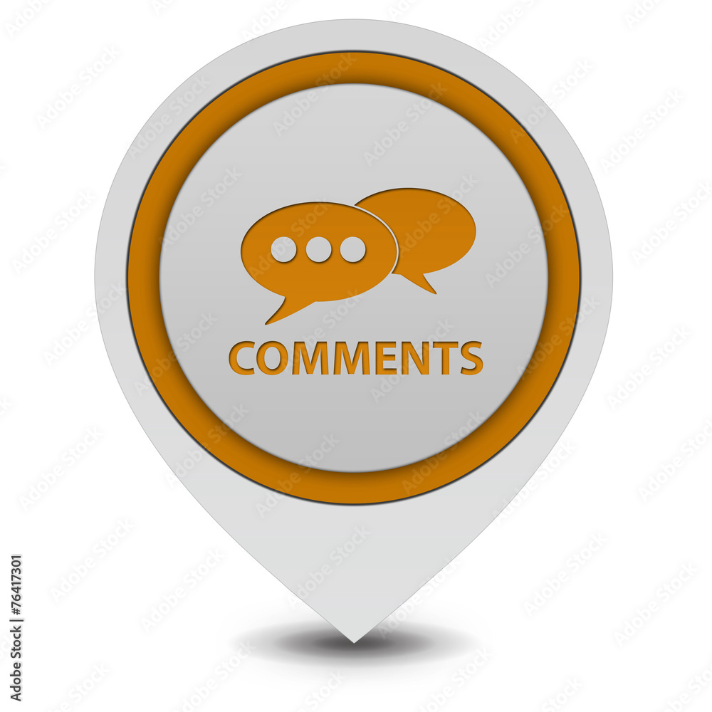 Comments now pointer icon on white background Comments now pointer icon on white background